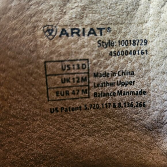 Men's Ariat Heritage Cowpunch Leather Western Cowboy Boots Mens Size 13D - Picture 2 of 6